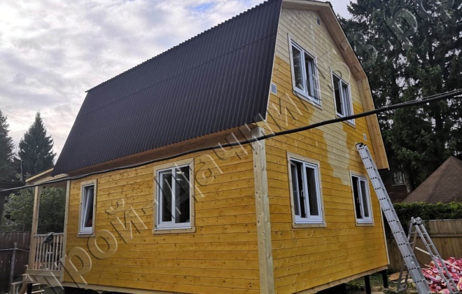 1 Каркасно-щитовой дом по проекту К-11, 6×8, 75 м², Московская область, Троицкий административный округ, Поселе (12)